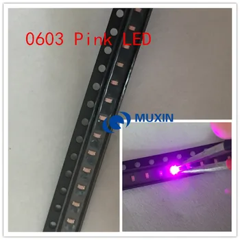

New! 4000pcs SMD/SMT Super Bright Surface Mount 0603 1608 Light Emitting Diode LED Diode LED 0603 Pink SMD LED
