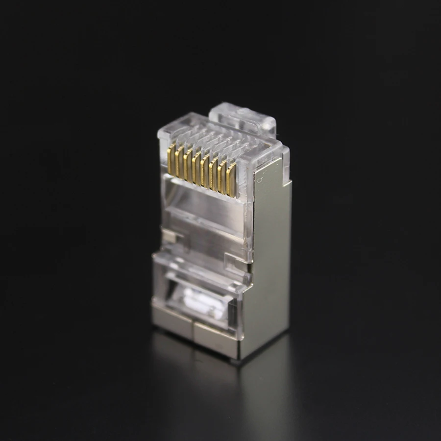 Xintylink rj45 разъем ethernet кабель штекер rj 45 cat6 экранированный мужской сети stp cat 6 терминалов 8p8c jack 8pin 50 100 шт