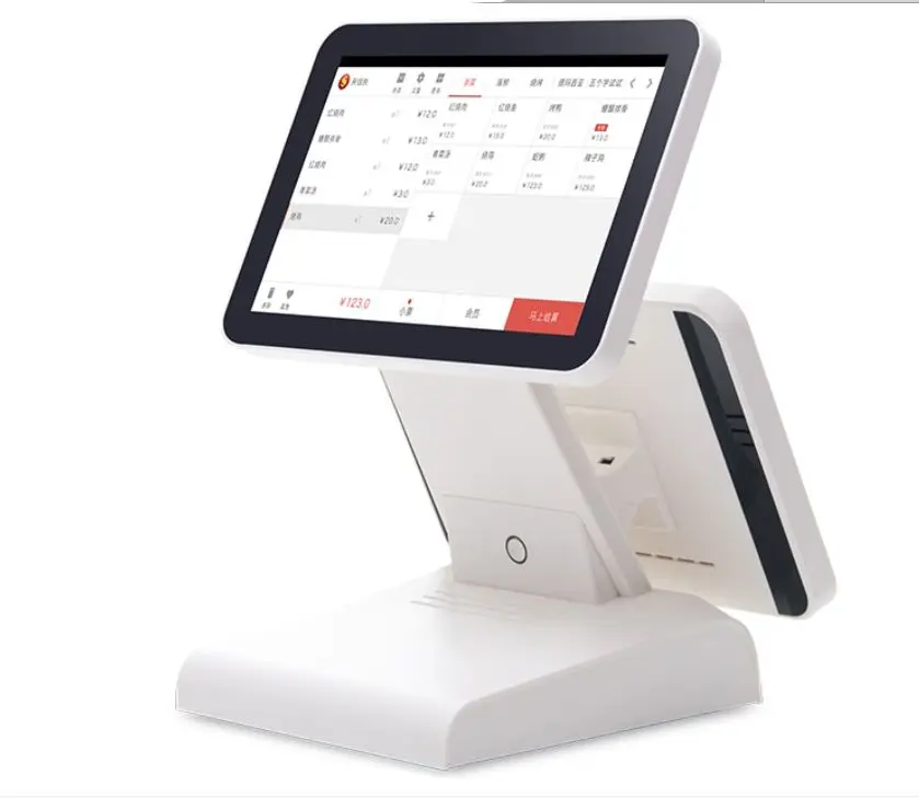 

Hot sale Cheap 12"dual screen touch screen pos system Android Tablet PC Cash Register machines support Wifi,bluetooth,camera