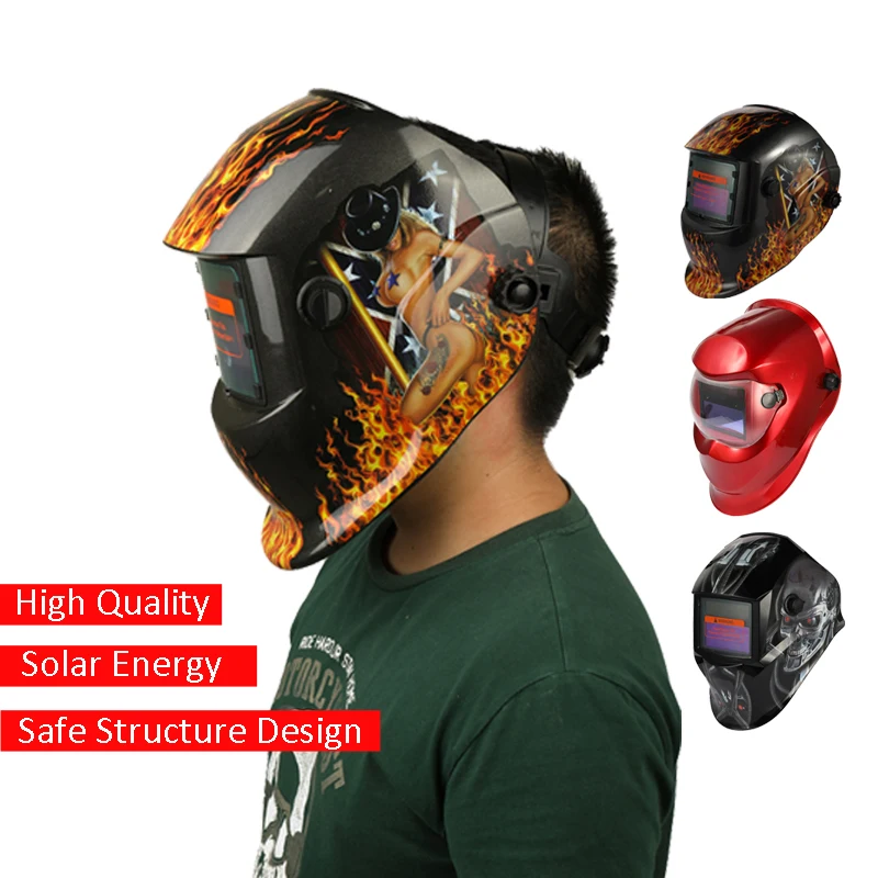 

Solar Energy Automatic Variable Light Electric Welding Mask/Helmet/Welder Cap/Lens/Face with Adjustable Headband Knob