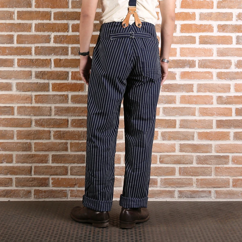 Новинка, Bronson Lot924, полосатые брюки карго, винтажные, свободные, высокая талия, комбинезоны, мужские, прямые, нестираемые, большие размеры