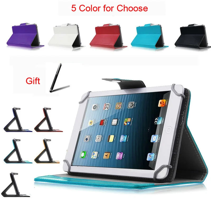 For Treelogic Brevis 1006QC/1005DC 3G IPS GPS 10.1 Inch Tablet Universal PU Leather Cover Case Free Stylus Pen | Компьютеры и офис