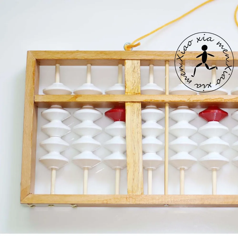 Высокое качество 13 Колонка деревянная вешалка NON-SLIP Abacus китайский соробан, инструмент математики образования для учителя XMF023