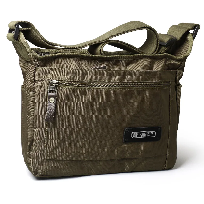 Ruil, мужские холщовые сумки-мессенджеры, модные водонепроницаемые повседневные дорожные сумки через плечо из ткани Оксфорд - Цвет: Army Green