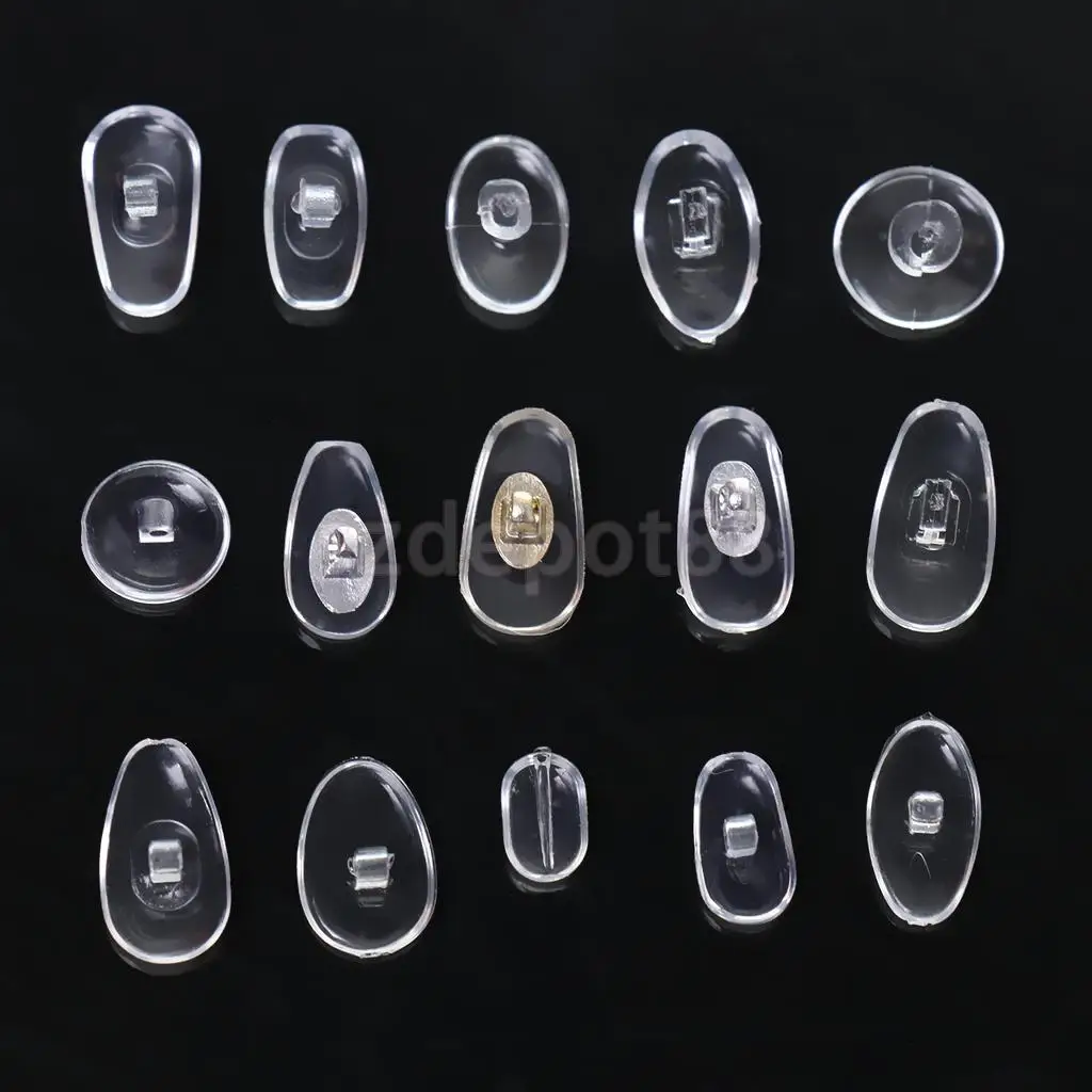 

300pcs Silicone Eyeglass Sunglasses Reading Glasses Spectacles Screw On Nose Pads with Box