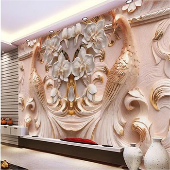 

beibehang Large Custom Wallpapers Large Peacock Relief Backdrop Butterfly Ornament Background Wall Paintings wall paper