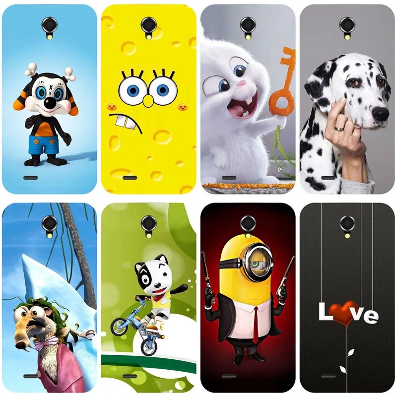 

Cute Animal Cat Printing Case For Lenovo S820 S 820 Cover Relief Cartoon Design Funda Soft Silicone Phone Skin Coque