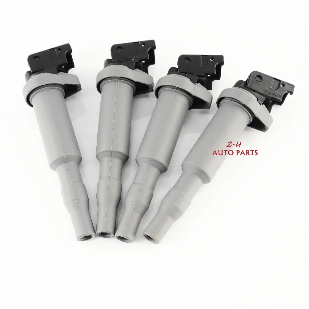 NEW 4Pcs Gray Ignition Coil Plug For BMW Z4 E60 E85 E90 N52 3.0 L6 03/