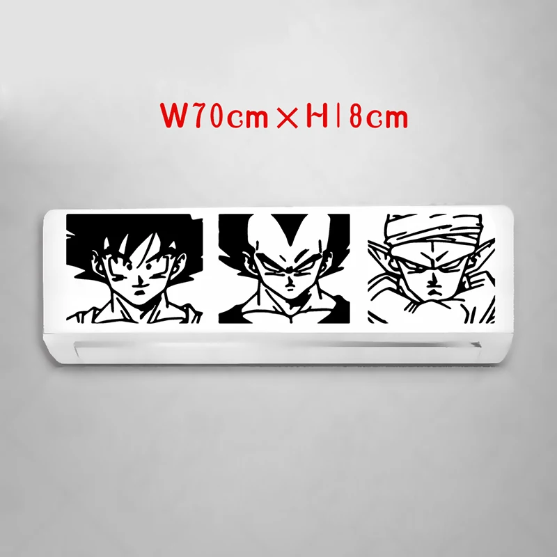 Dragon Ball Vegeta кондиционер стикер Наруто мультфильм стикер стены вешалка-наклейка украшение для спальни обои - Цвет: 8black H