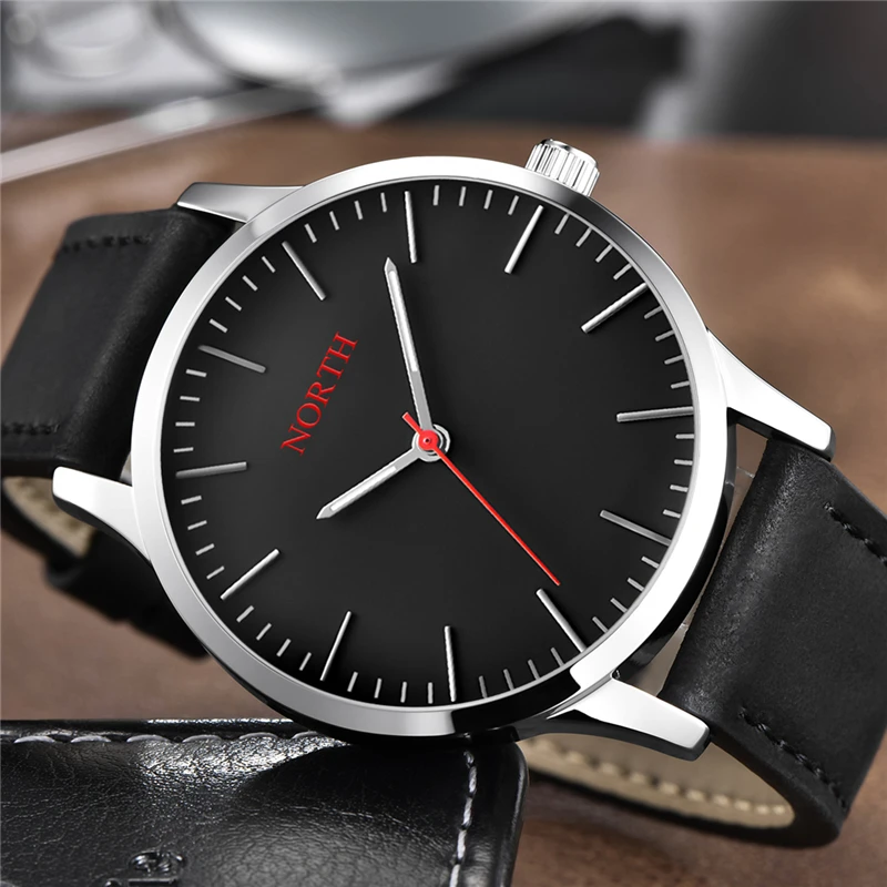 

North Watch Men Luxury Brand Quartz Men's Watches Leather Strap Casual Military Clock Waterproof Sport Watch Relogio Masculino