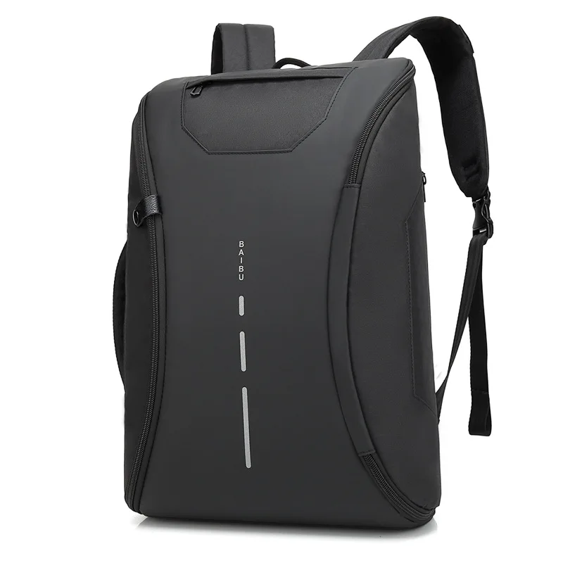 Черная сумка для ноутбука с зарядкой через usb, водонепроницаемые Рюкзаки для путешествий, мужская сумка для книг, рюкзак 15,6 дюймов, складной тонкий рюкзак для путешествий