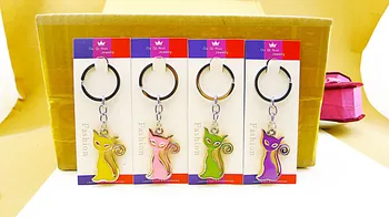 

FREE shipping by FEDEX 100pcs/lot Wholesale New Year Gift Lovely Fox Shaped Keychains Fox Key Chains Acrylic Keyrings