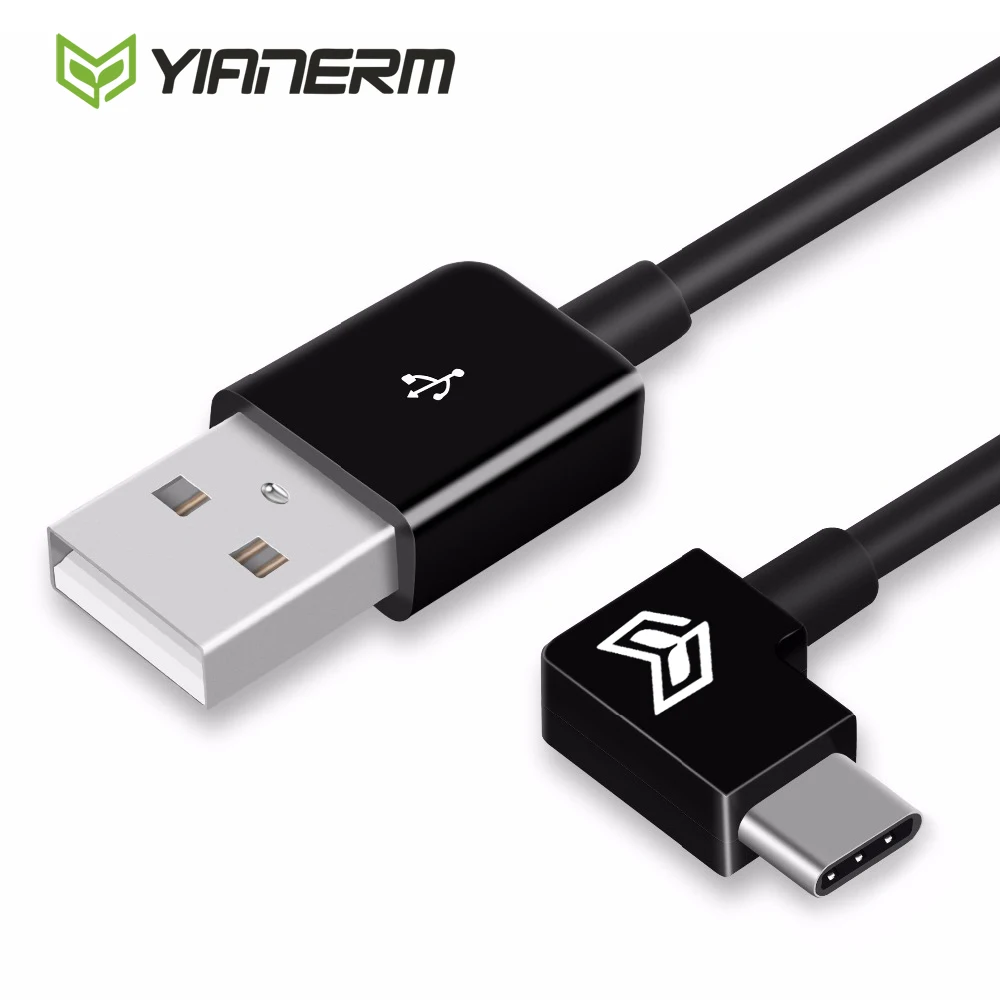 

Yianerm 90 degree Type C USB cable 20cm 1m 2m 3m Type-C USB Charger Cable for Huawei P9 Honor Meizu MX6 Pro 5 6 ZUK Z1 Xiaomi