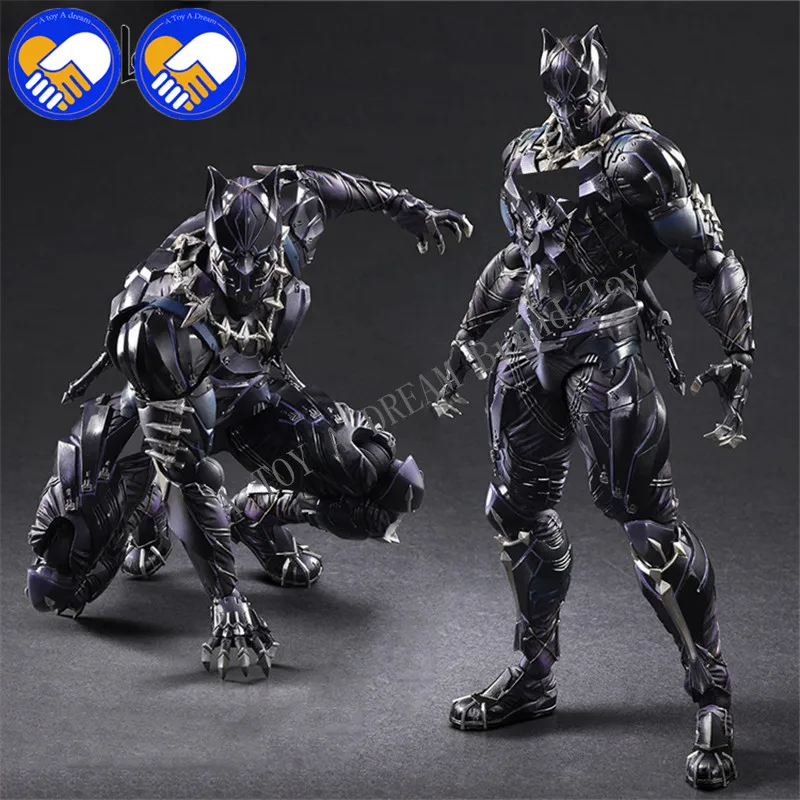 

Play Arts Kai PA TChalla Black Panther Super Hero Iron Man PA 27cm PVC Action Figure Doll Toys Kids Gift Brinquedos 3 Versions