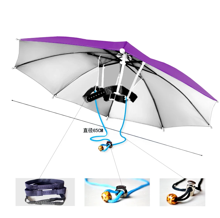 Новое поступление детская Женский Зонт шляпа Открытый наружное Зонтик cap ветрозащитный зонтик шляпа регулируемый обхват головы для путешествий