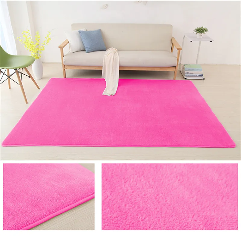 Коралловый бархат толстый ковер спальня гостиная журнальный столик диван прикроватное одеяло прямоугольный ковер водопоглощающий нескользящий коврик
