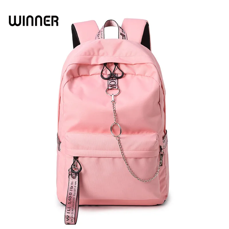 Fashion Solid Waterproof Fabric Women Backpack Large Capacity Men knapsack Personality Design College Girls Bookbags bookbags-for-girls
