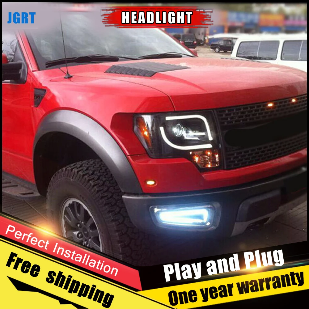 2PCS Car Style LED headlights for Ford raptor 11 14 for raptor head