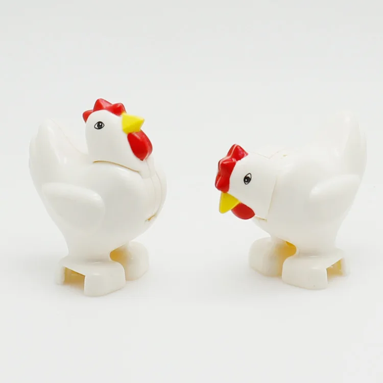 

Legoing Duplo Farm Animals Chicken Accessories Building Blocks Baby Toys for Children Compatible With Legoings Duploe Parts Gift