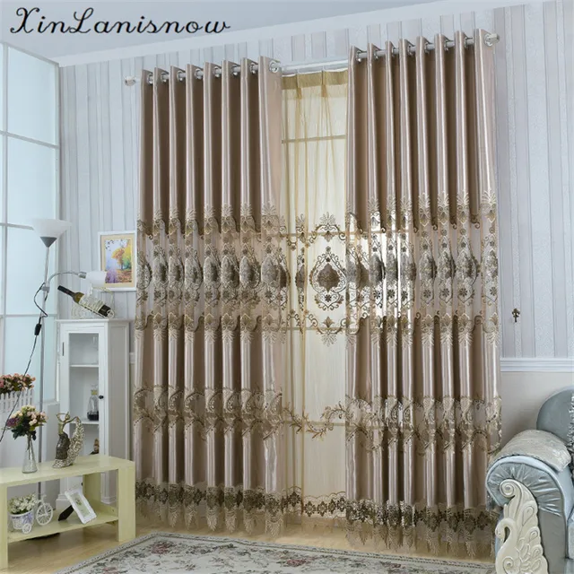 European Grey Embroidery With Black Coffee Curtains For Living Dining Room Bedroom In From Home Garden On Aliexpress Alibaba Group European Grey Embroidery With Black Coffee Curtains For Living Dining Room Bedroom In From Home Garden On Aliexpress Alibaba Group
