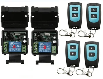 

DC12v 10A 1CH wireless RF Remote Control Switch System Case Entrance guard system Button A for Door A and Button B for Door B