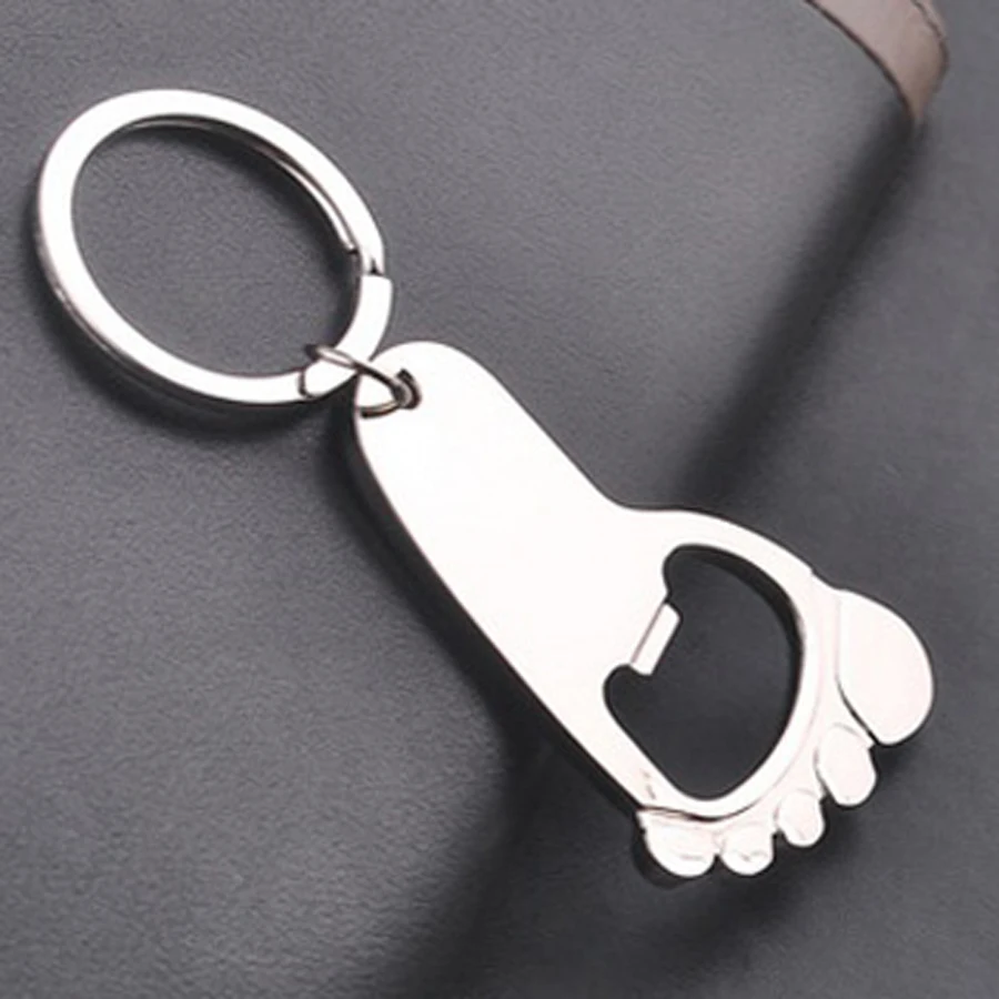 10 pcs Creative casual metal Personality Feet Opener keychains keyring