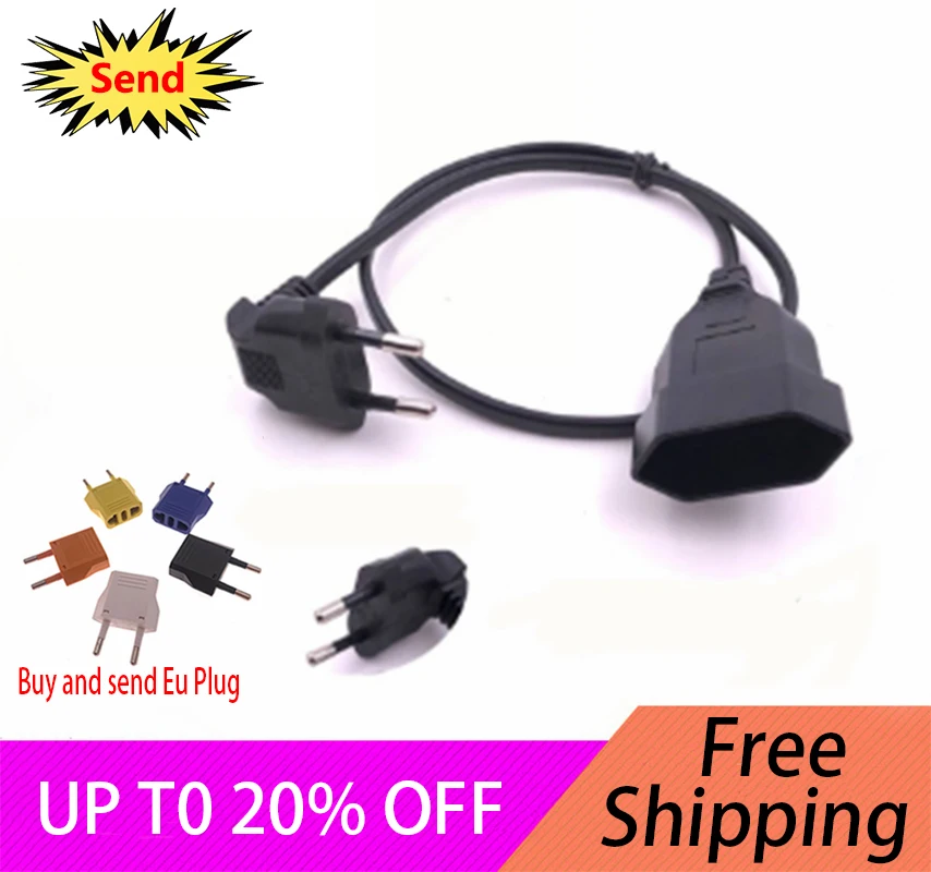 EU European Russia German French Power Extension Cable Wire Cord Wire