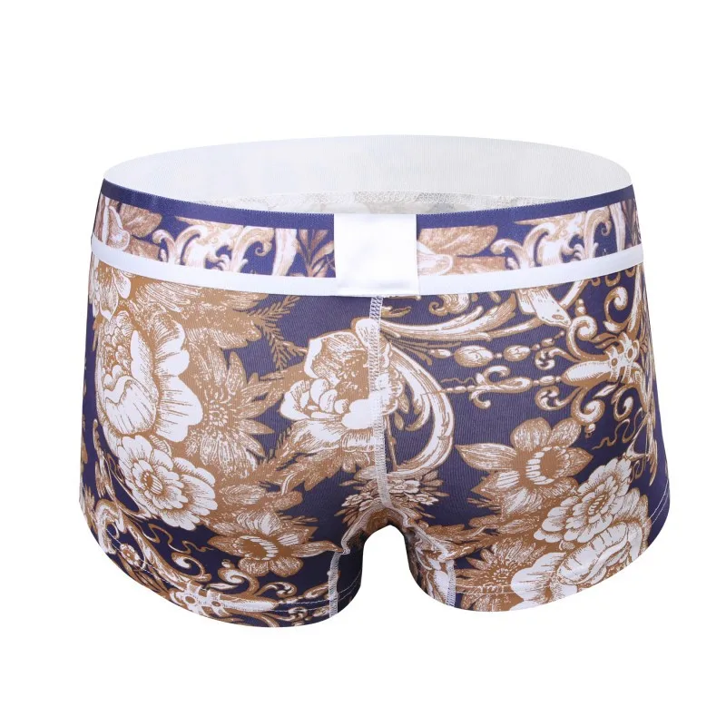 Men Cotton Print Boxers Man Underwear Male Bulge Elephant Penis Pouch Boxers Shorts Gay Trunks Boxershorts Lingerie Underpants