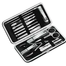 16 шт./компл. ногтей Книги по искусству набор инструментов мертвые клещи кожи Толкатель для бровей Триммер ножницы маникюрные ножницы акне иглы Earpick Ножи