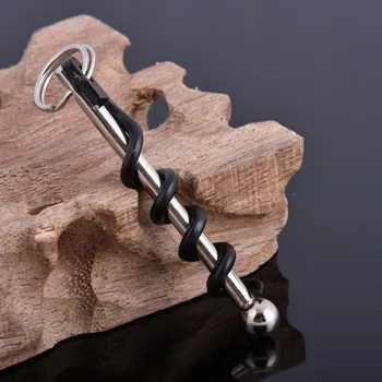 

Wine EDC Twist Stick Corkscrew Stainless Steel Cork Bottle Puller Opener Keyring Camping Champagne Stopper