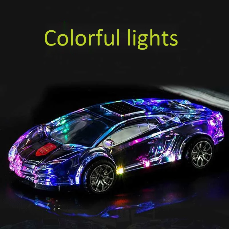 LED light bluetooth speaker car model colorful lights wireless audio
