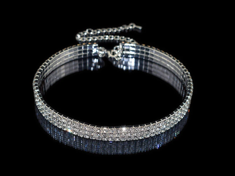 Готическое роскошное растягивающееся ожерелье-чокер с кристаллами, талисманы, стразы, колье без ожерелья для женщин, свадебные ювелирные изделия