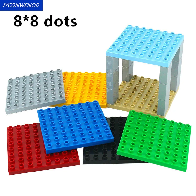 

Classic Basic Building Block Accessories 8*8 dots Building Blocks Base Plate Compatible With DuploINGlys
