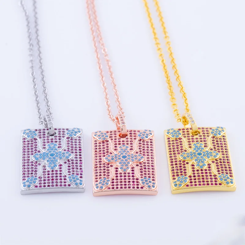 

Handmade fashion necklaces for women 2017 statement bib necklace indian jewelry Colorful 3A Zircon Rhinestone Chunky Pendant