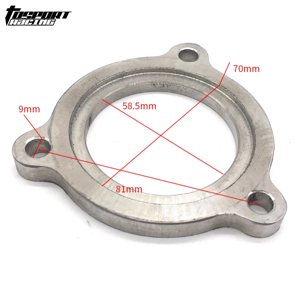 ターボチャージャー Audi Volvoのための2ボルトフランジマウント38mmの廃ゲートターボ垂直リブのアルミニウム 2-Bolt Flange Mount 38mm Waste Gate T | GT2871 GT2860 SR20 CA18DET アップグレード ターボターボ