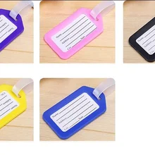 10 шт./партия, новые модные пластиковые дорожные багажные бирки разных цветов, багажные этикетки, прозрачные ремни