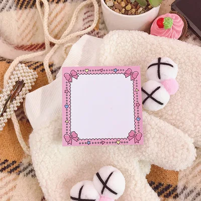 Милый кавайный Ins Girl Sticky Note memo pad наклейка для офисного планировщика бумага корейские канцелярские принадлежности Школьные блокноты принадлежности - Цвет: Красный