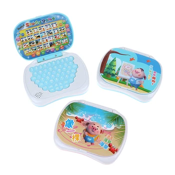 

Bilingual Early Educational Learning Machine Kids Laptop Toys Computer Baby Tablet English Learning Education Toys Random