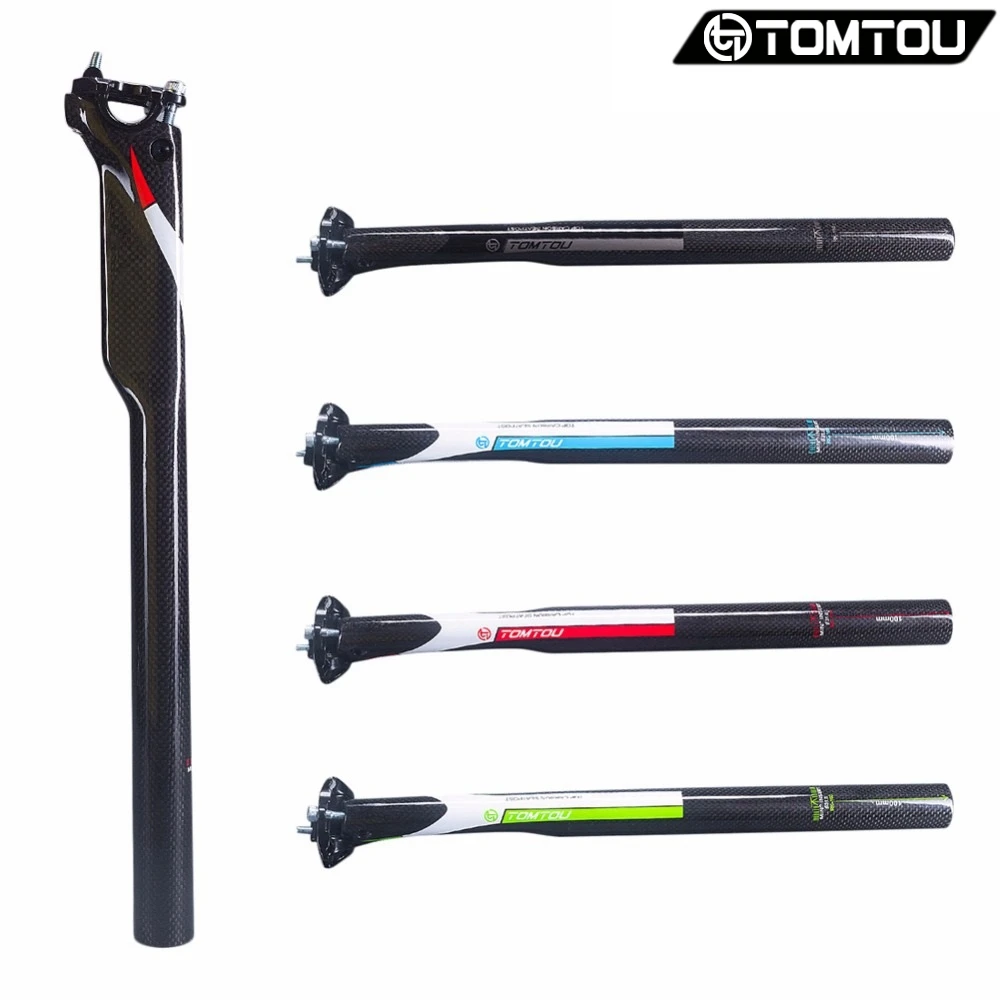 

TOMTOU Bicycle Seat Tube Carbon Fibe Breaking Wind Seatpost Mountain/Road Bike Parts 27.2 / 30.8 / 31.6 * 350 or 400mm