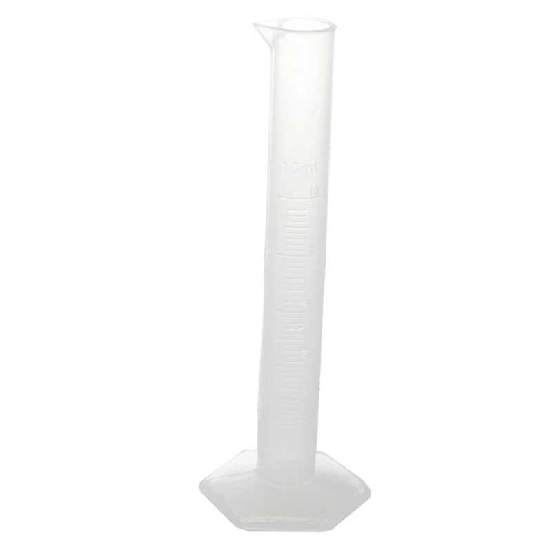 

Laboratory Hex Base 10mL Liquid Measurement Plastic Graduated Cylinder #8