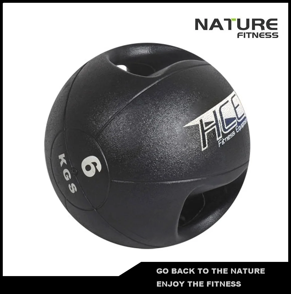 6kgs Double Grip Handles Medicine Ball /Core Ball For Strength Training