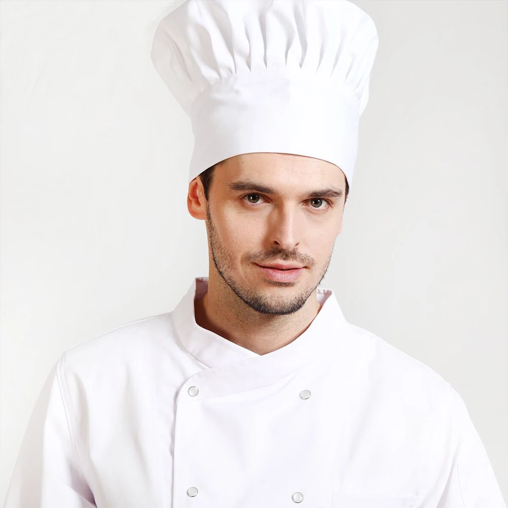 Еда обслуживание приготовления пищи Регулируемый арома-диффузер для мужчин кухня эластичная шляпа питание колпак повара высокого качества Полосатые Шляпы Рабочая Крышка