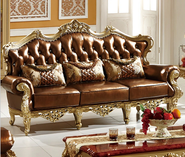 Простой дизайн кожаный диван изящный кожаный диван для гостиной мебель, кожаный диван