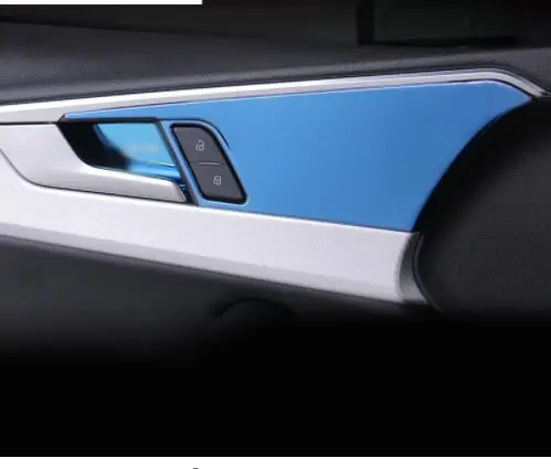 

Car Styling Inner Door Handle Bowl Cover Trim Interior Decoration Stainless Steel Stickers Fit For Audi A4 B9 2017 Accessories