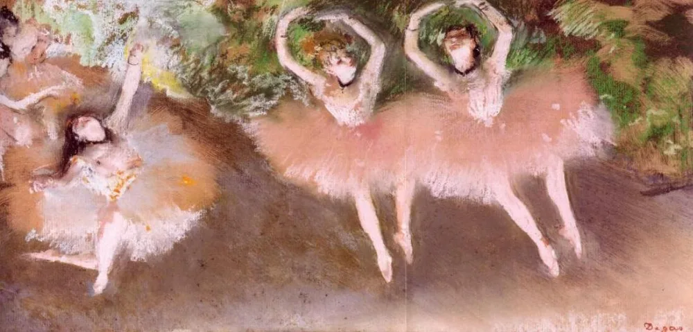 

High quality Oil painting Canvas Reproductions Ballet Scene (1879) By Edgar Degas hand painted