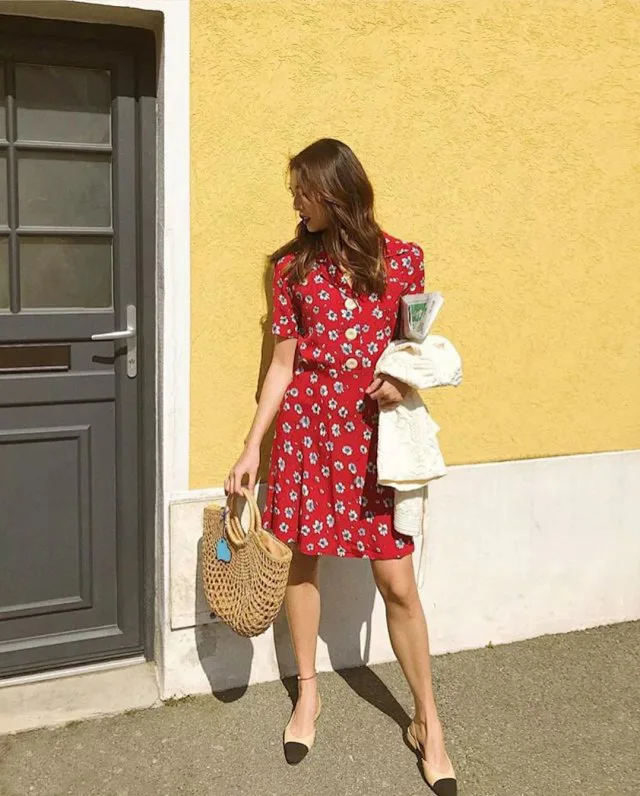 

Elfbop Ladies 2019 Big Buttoned Notched Short Sleeve Printed Short Mini Dress
