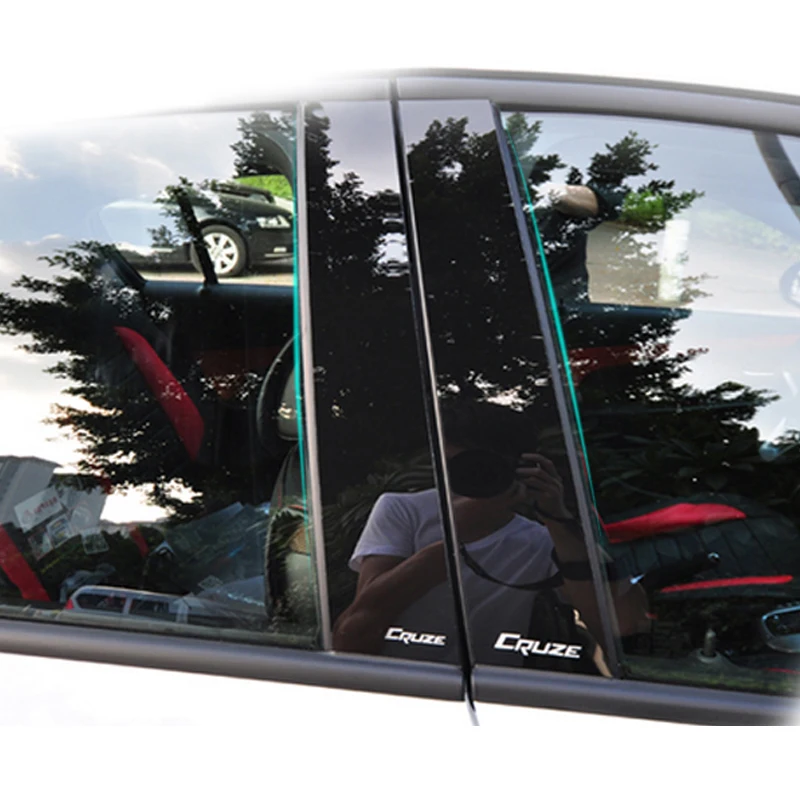 For Chevrolet Cruze sedan mirror reflection panel BC column rear Triangle decorative sticker film