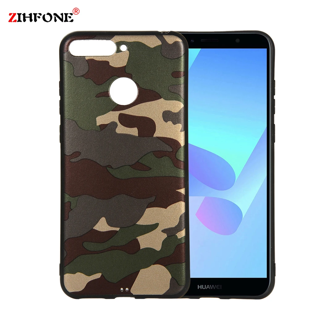 

Army Camo Camouflage Case For Huawei Honor 7A Pro Soft TPU Silicone Phone Cases Back Cover For Huawei Honor 7C RU 5.7inch Case