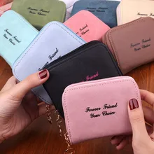 Модный Мини-кожаный кошелек для монет, сумка на молнии, брелок для ключей, маленькая сумка-клатч для девочек, кошелек с защелкой, с буквенным узором