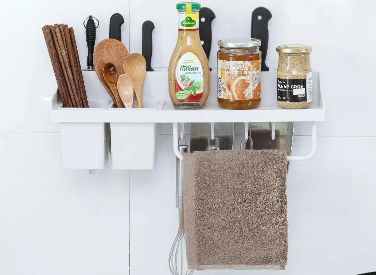 ABS кухонные полки для хранения ножей крылом ложки палочки для еды стойки держатели Органайзер Shelfe полотенца домашняя Организация аксессуары